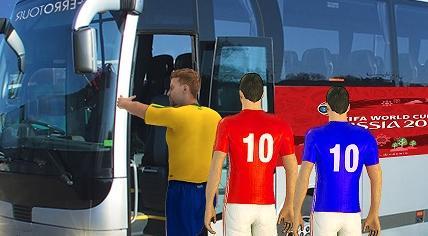  足球运动员公交车运